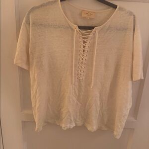 sezane linen blouse
